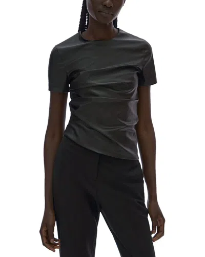 Helmut Lang Relaxed Fit Twist Top In Black