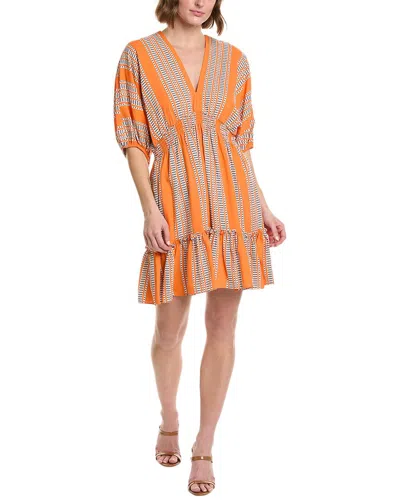 Taylor Printed Mini Dress In Orange