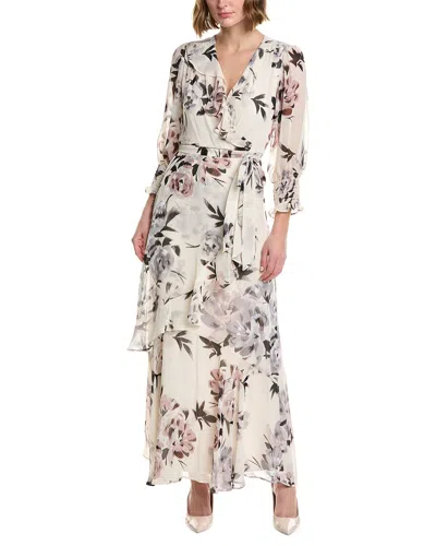 Taylor Printed Chiffon Maxi Dress In White