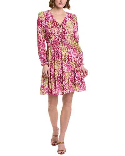 Taylor Dot Print A-line Dress In Pink