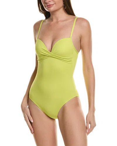 Vince Camuto Draped One-piece In Yellow