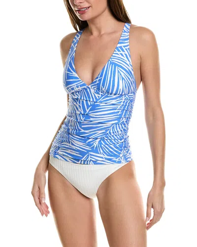 Helen Jon Convertible Tankini Top In Blue