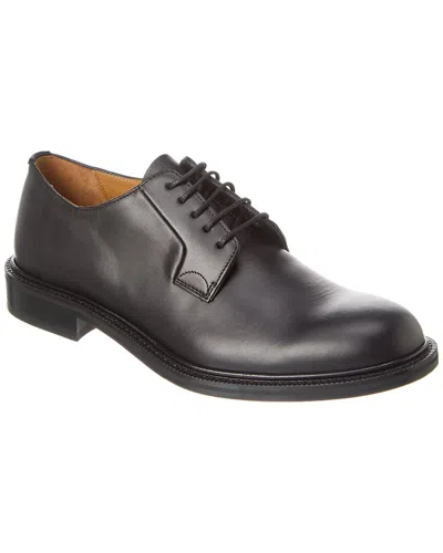 Valentino Garavani Rockstud Leather Derby Shoes In Black