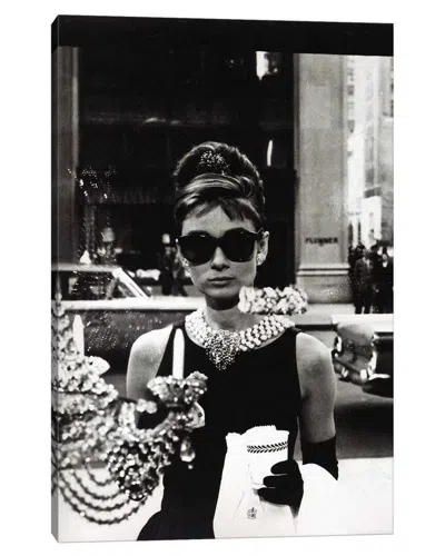 Icanvas Audrey Hepburn As Seen Through Tiffany's Storefront Window By Radio Days Wall Art