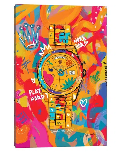 Icanvas Rolex Friday - Hustle Hard (tall) By Nuwarhol™ Wall Art