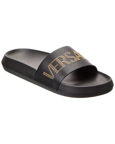 Versace Logo Slide In Black
