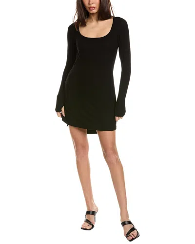 Michael Lauren Rib T-shirt Dress In Black