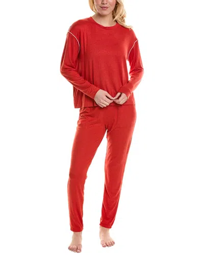 Sanctuary 2pc Pullover & Jogger Pant Set In Red