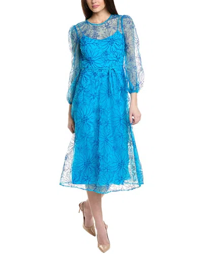 ml Monique Lhuillier Women's Zinnia Tulle Midi-dress In Blue