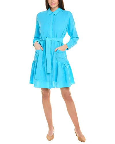 Kobi Halperin Nash Linen-blend Shirtdress In Blue