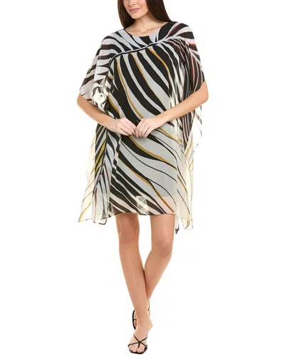 Kobi Halperin Yara Draped Abstract-print Shift Dress In White