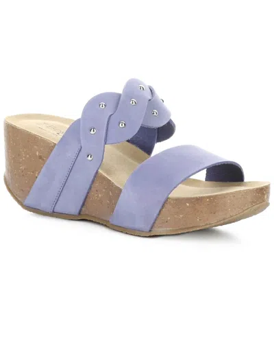 Bos. & Co. Larino Suede Sandal In Blue