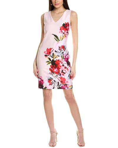 Donna Ricco Donna Rico Scuba Sheath Dress In Pink