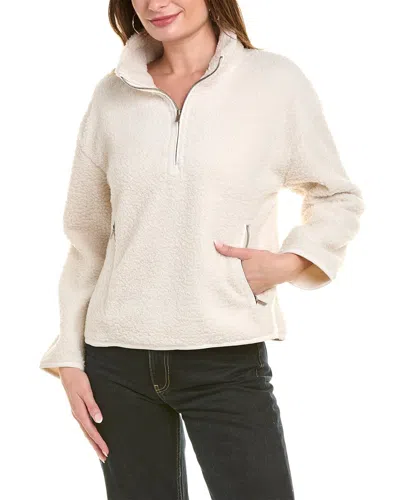 Splendid Sherpa 1/2-zip Pullover In White