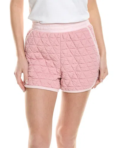 Stateside Quilted Knit Track Short In Pink