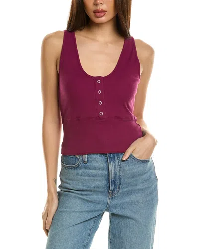 Chaser Rpet Vintage Rib Scoop Tank In Purple