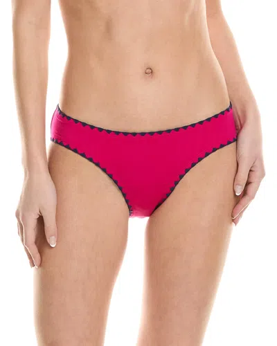 Lucky Brand Women's Shell-stitch Hipster Swim Bottoms In Pink