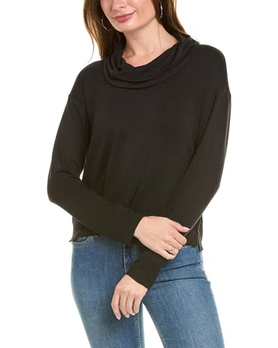 Splendid Supersoft Bliss Cowl Neck Sweater In Black