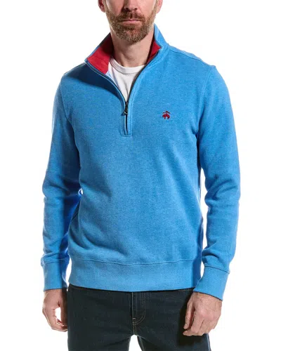 Brooks Brothers French Rib 1/2-zip Pullover In Blue