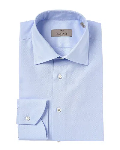 Canali Modern Fit Dress Shirt In Blue