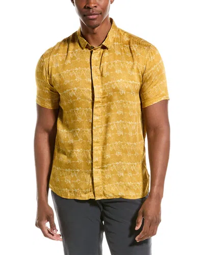 John Varvatos Loren Slim Fit Shirt In Yellow