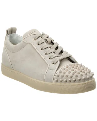 Christian Louboutin Louis Junior Spikes Leather Trainer In White