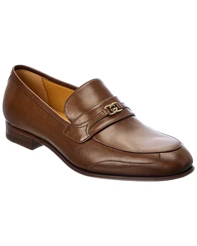 Gucci Leather Loafer In Brown