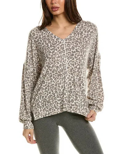 Donna Karan Sleepwear Sleep Top In Brown