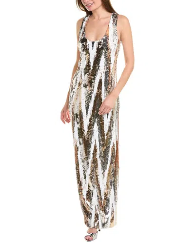 Halston Eleanor Gown In Silver