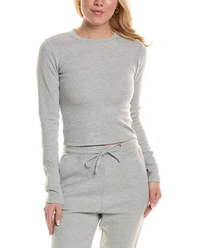 Rachel Parcell Waffle Top In Grey
