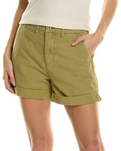 Current Elliott Current/elliott The Vacay Stretch Cotton Shorts In Green