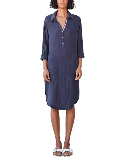 Sundry Shirttail Midi Dress In Blue