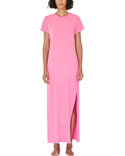 Sundry Slit Maxi Dress In Pink