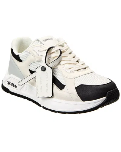 Off-white White & Black Kick Off Sneakers In Beige