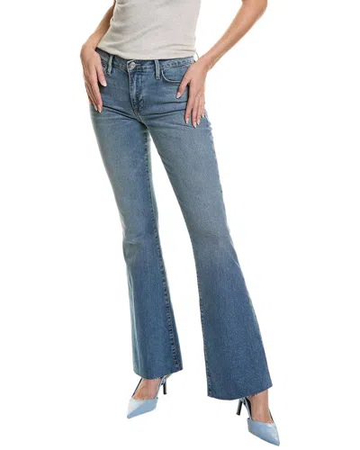 Frame Le High Raw After Deepwater Flare Jean In Blue