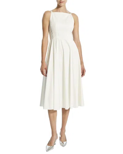 Theory Square Neck Dress In White