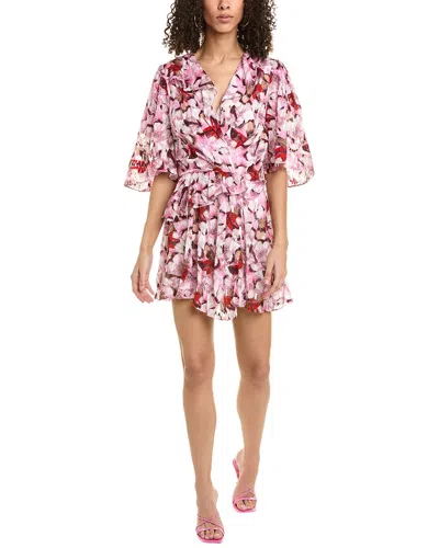 Iro Surplice Silk-blend Mini Dress In Pink