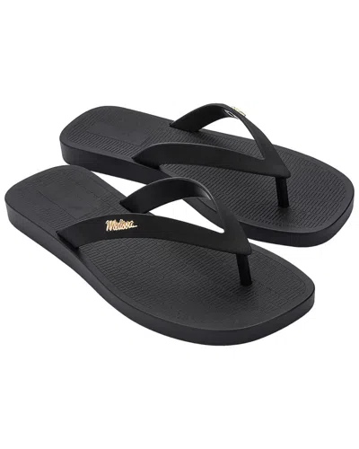 Melissa Shoes Sun Long Beach Flip Flop In Black