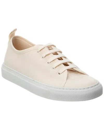 Lafayette 148 Canvas Laceup Sneakercloud In White