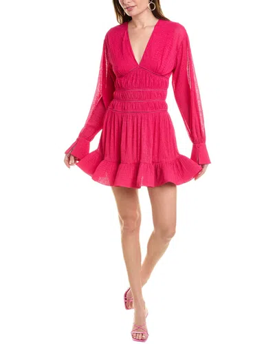 Simkhai Cristabel Tiered Overlay Mini Dress In Pink