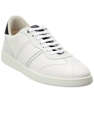 Ferragamo Leather Sneaker In White