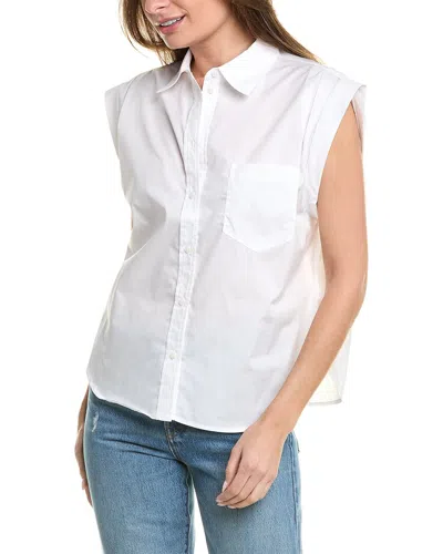 7 For All Mankind Button Up Shirt In White