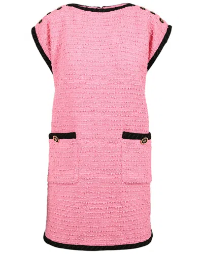 Gucci Boucle Tweed Dress In Pink