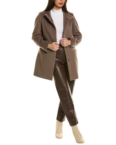 Cinzia Rocca Icons Short Wool & Cashmere-blend Coat In Brown