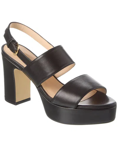 Stuart Weitzman Ono Leather Platform Sandal In Black