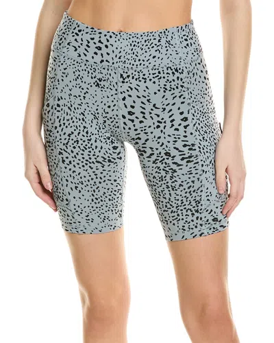 Monrow Mini Cheetah Biker Short In Grey