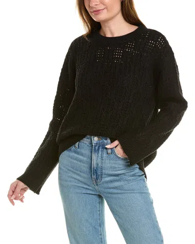 Rag & Bone Divya Cable Wool Sweater In Black