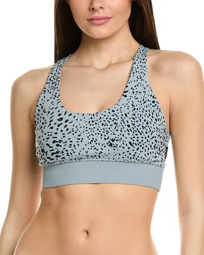 Monrow Mini Cheetah Sports Bra In Grey