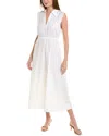 Rag & Bone Soraya Cotton Waist-tie Midi Dress In White