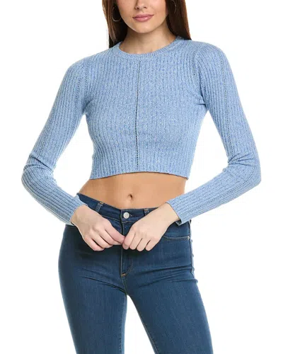 Monrow Marled Sweater In Blue